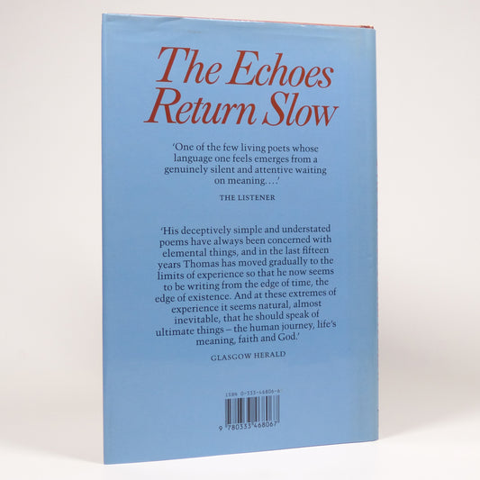 R. S. Thomas - The Echoes Return Slow - First Edition