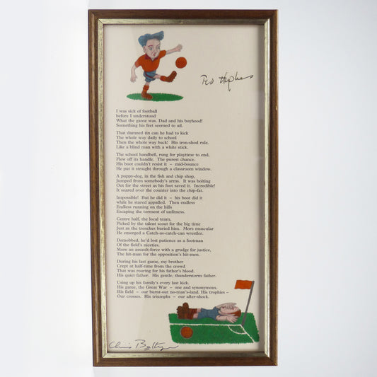 Ted Hughes - Football - Signed Broadside