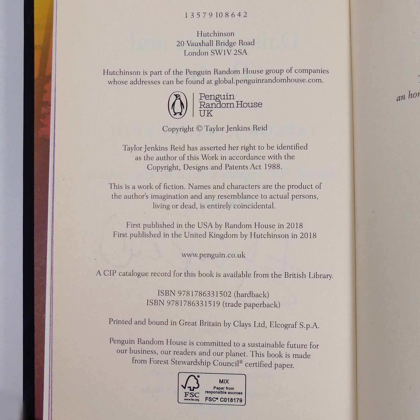 Taylor Jenkins Reid - Daisy Jones & The Six - Signed Limited First Edition