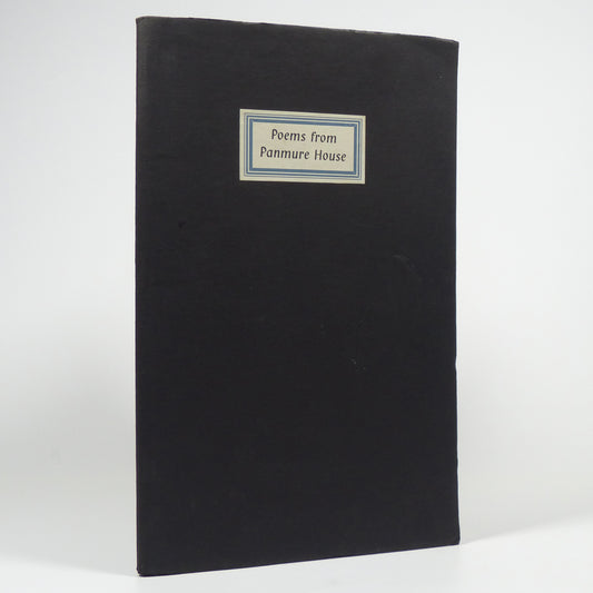 Anonymous - Poems from Panmure House - Limited First Edition
