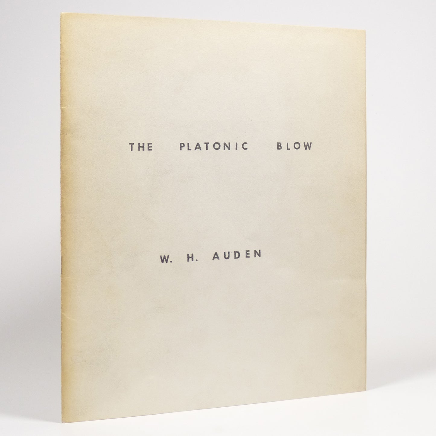 W. H. Auden - The Platonic Blow - First Edition