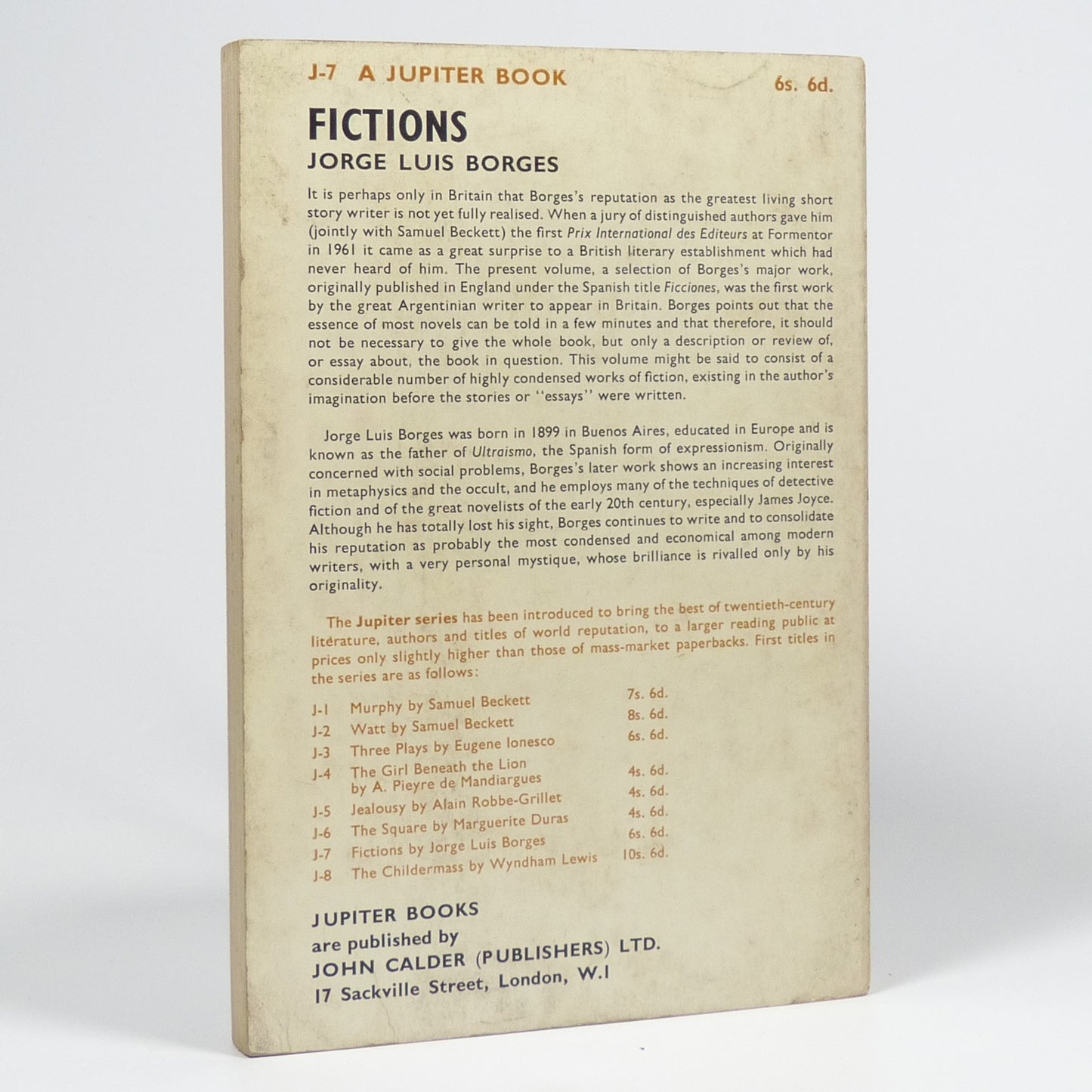 Jorge Luis Borges - Fictions - First Paperback Edition