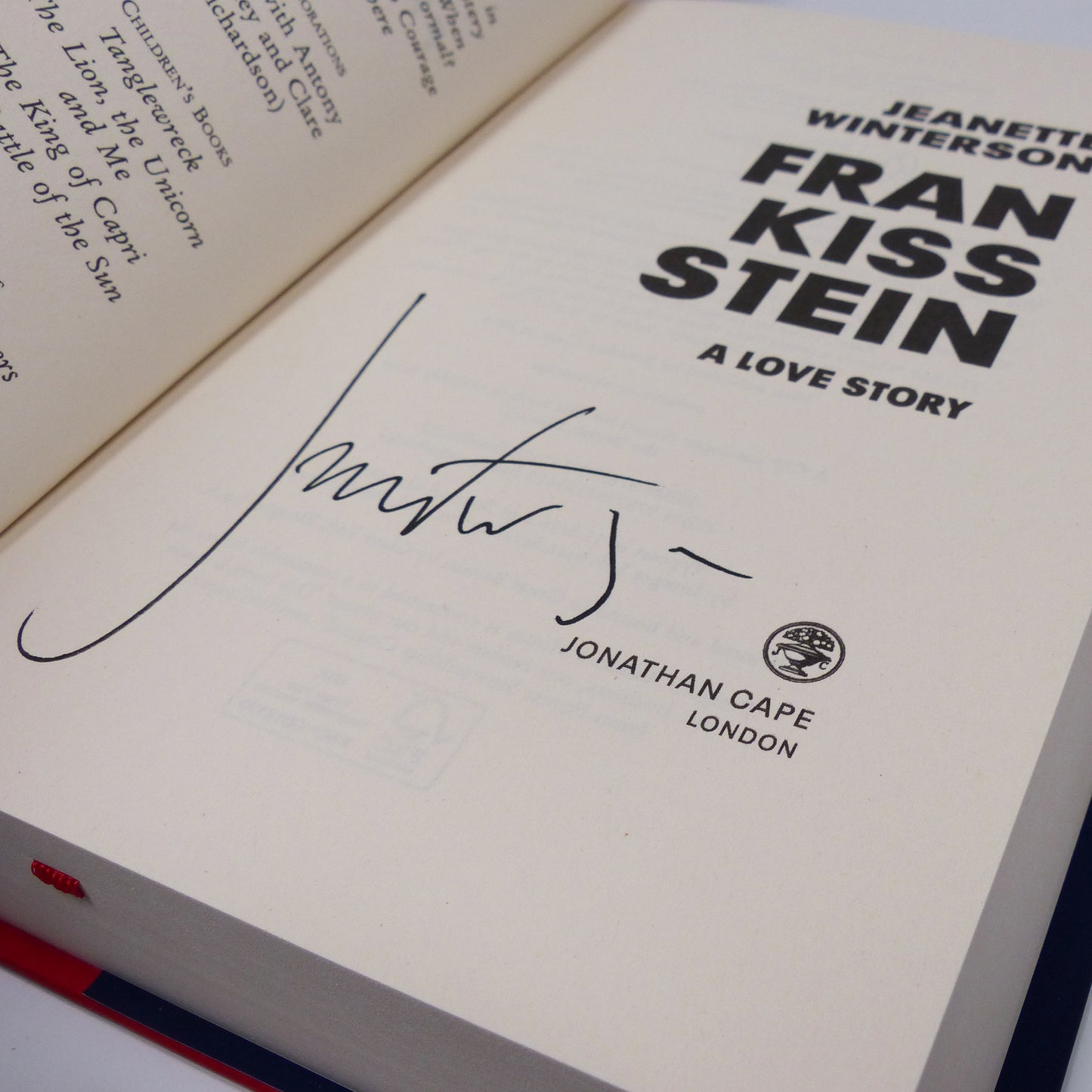 Jeanette Winterson - Frankissstein - Signed First Edition