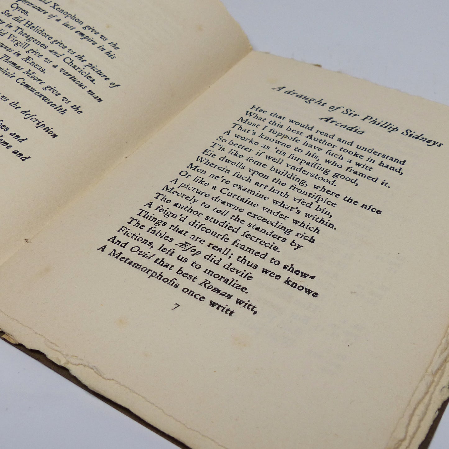 Anonymous - A Draught of Sir Phillip Sidney's Arcadia - Limited First Edition