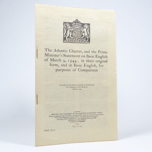 Winston S. Churchill - The Atlantic Charter - First Edition