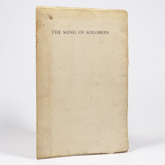 Anonymous - The Song of Songs - Printed by Walter Lewis