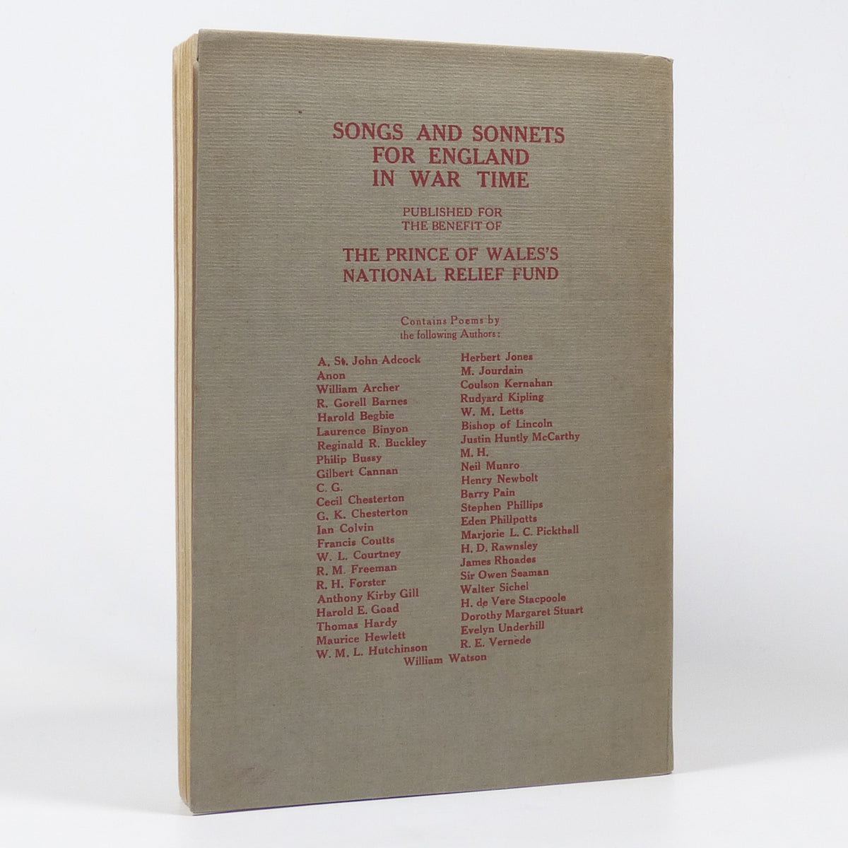 Various - Songs & Sonnets for England in War Time - First Edition