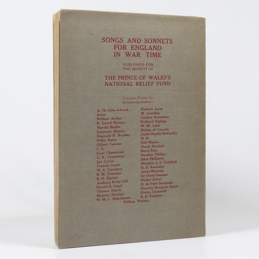 Various - Songs & Sonnets for England in War Time - First Edition
