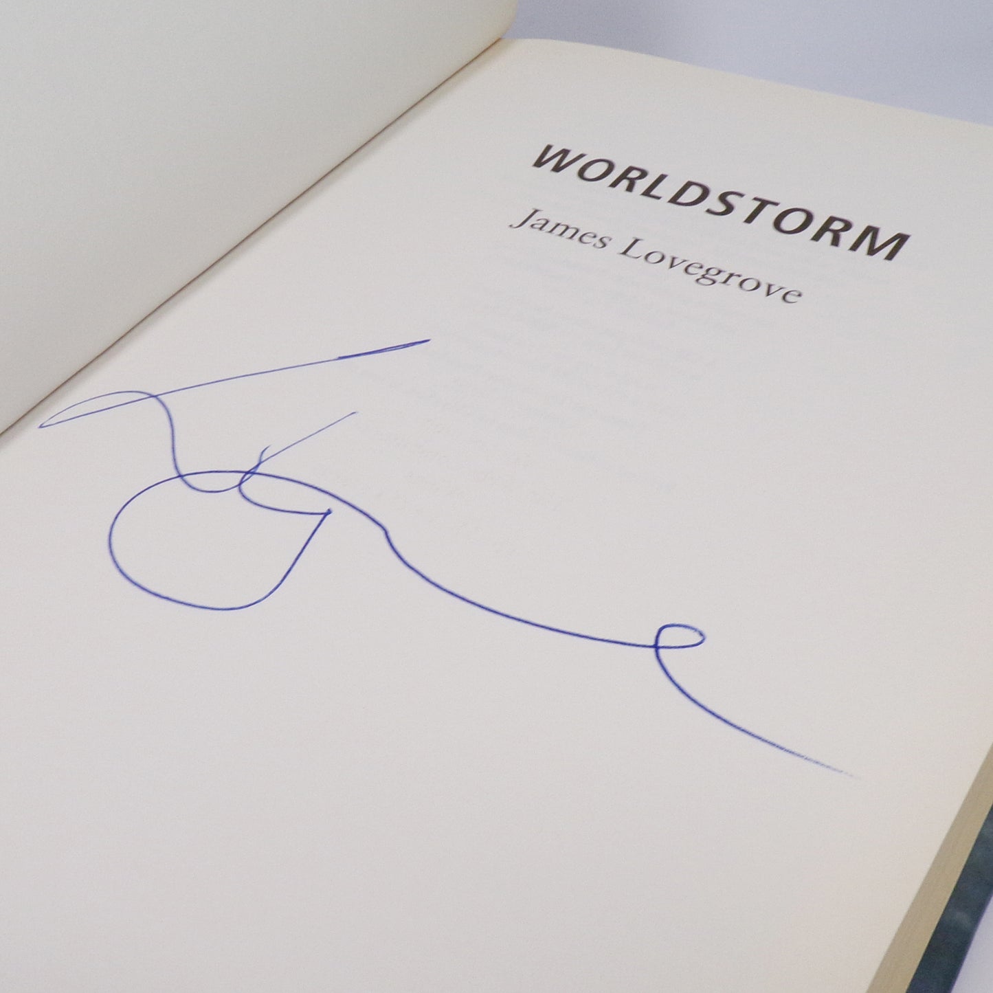 James Lovegrove - Worldstorm - Signed First Edition