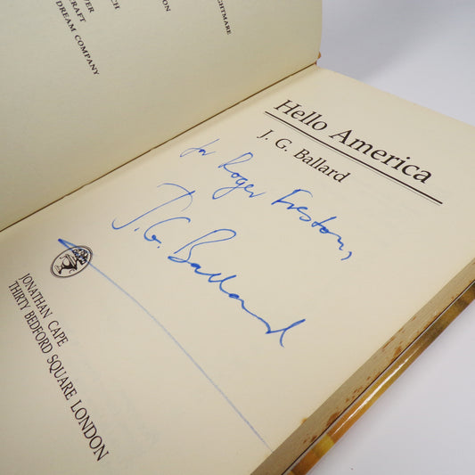 J. G. Ballard - Hello America - Signed First Edition