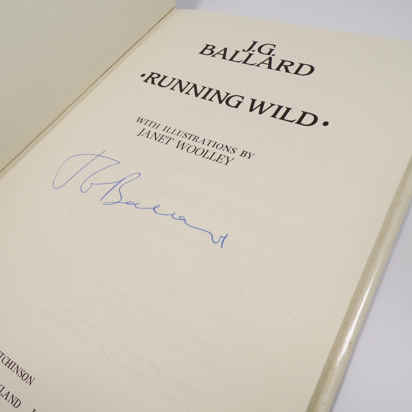 J. G. Ballard - Running Wild - Signed First Edition