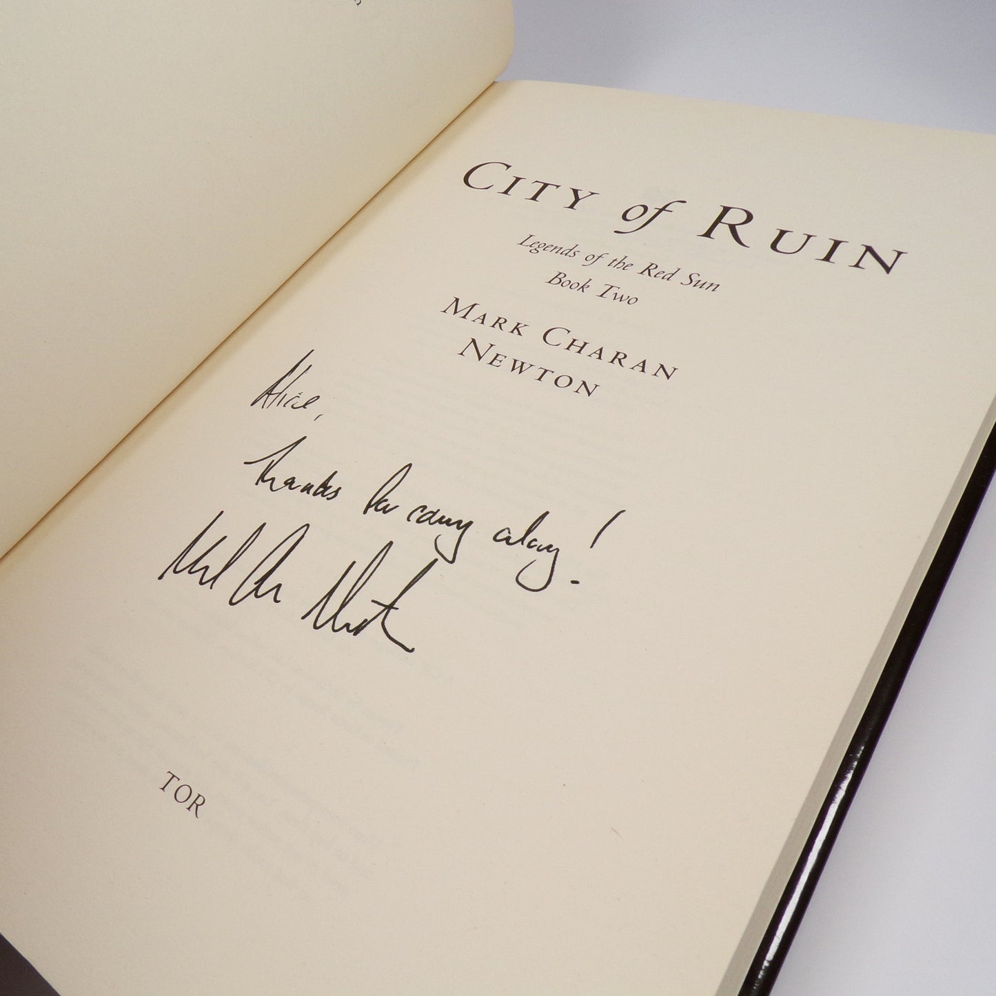 Mark Charan Newton - City of Ruin - Signed First Edition