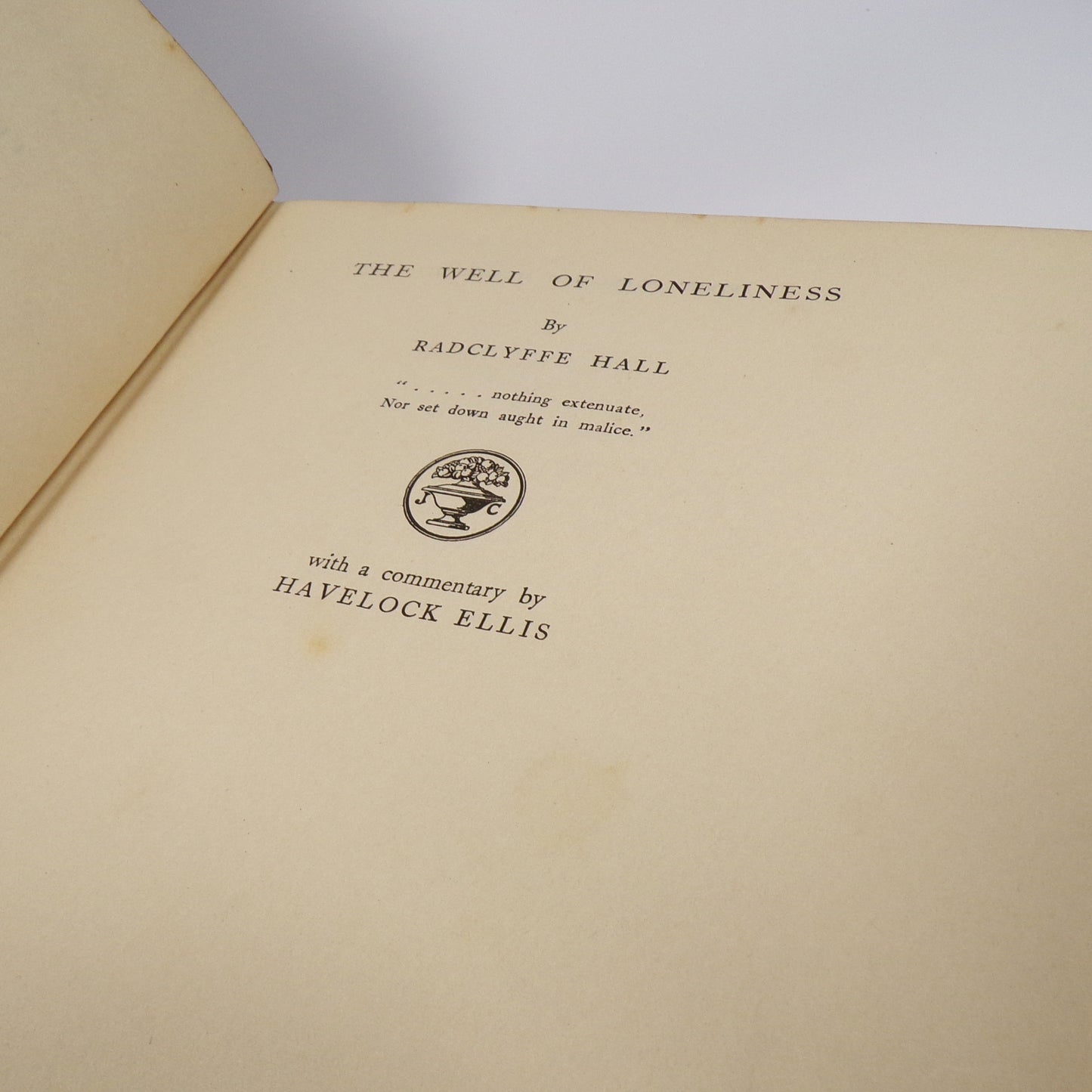 Radclyffe Hall - The Well of Loneliness - First Edition