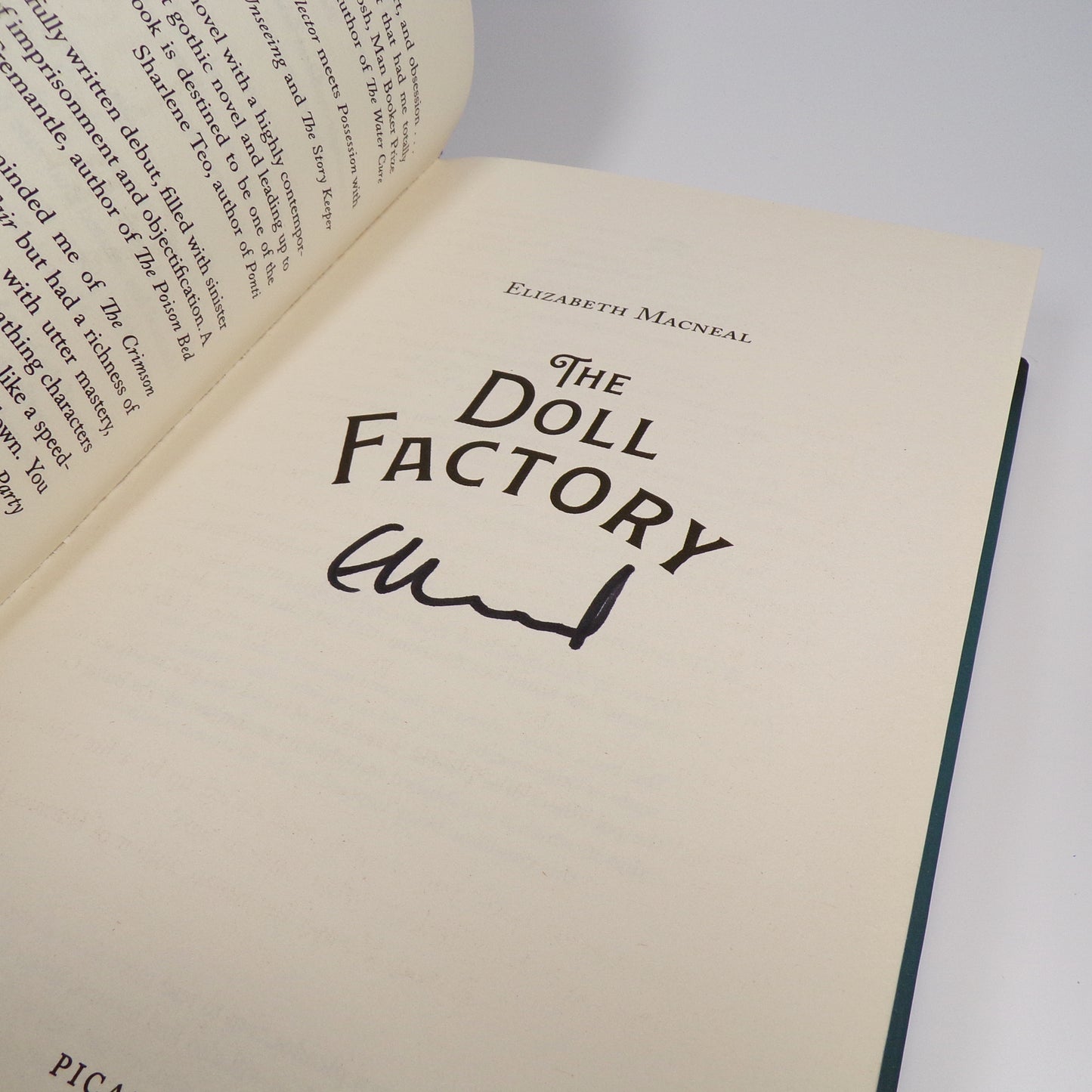 Elizabeth Macneal - The Doll Factory - Signed First Edition