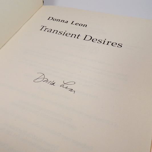 Donna Leon - Transient Desires - Signed First Edition