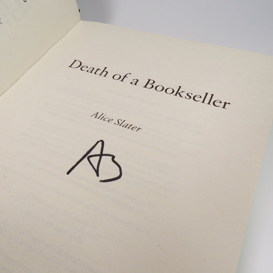 Alice Slater - Death of a Bookseller - Signed First Edition