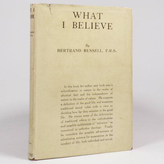 Bertrand Russell - What I Believe - First Edition