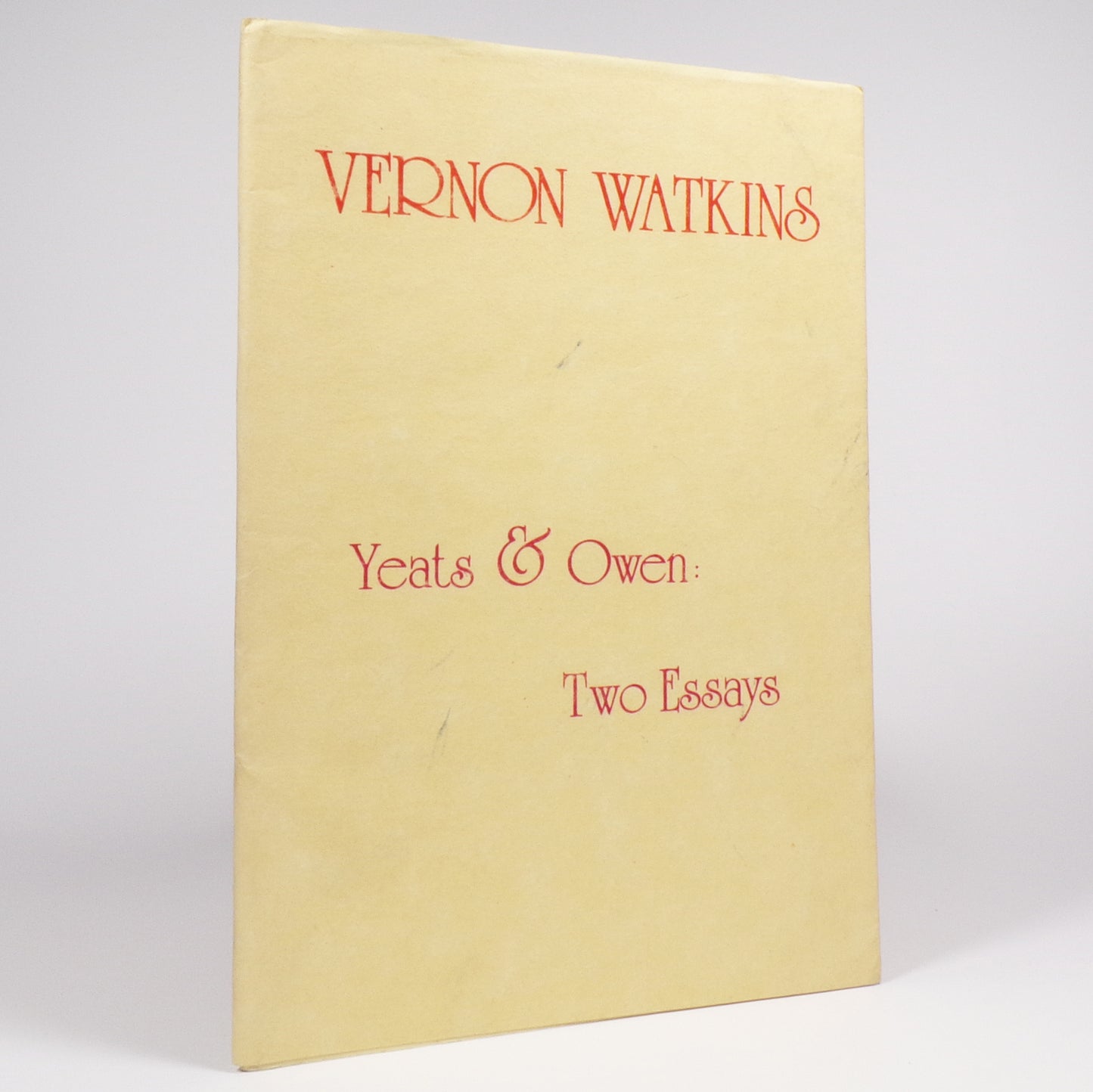 Vernon Watkins - Yeats & Owen - First Edition