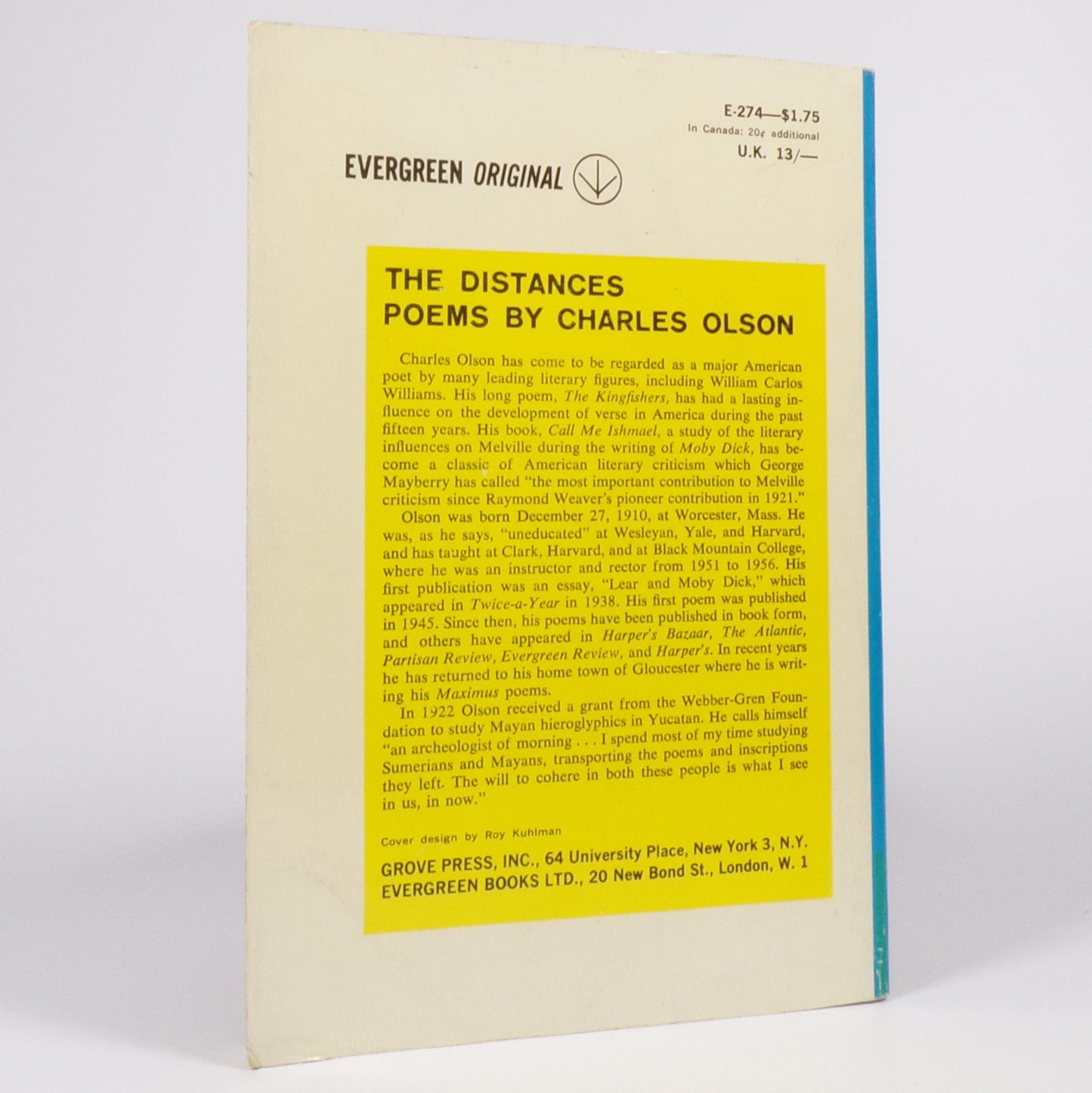 Charles Olson - The Distances - First Edition