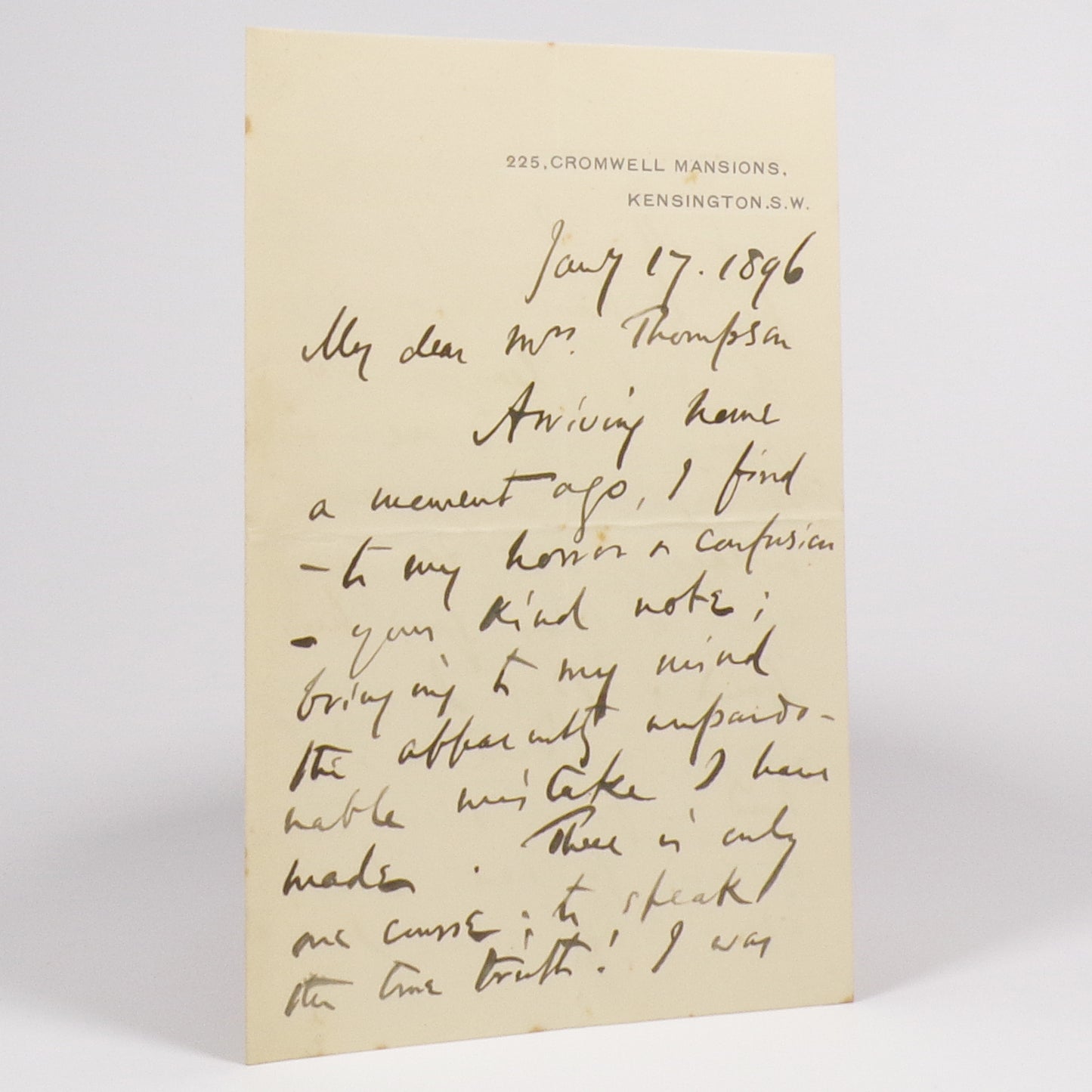 Edwin Arnold - Autograph Letter Signed