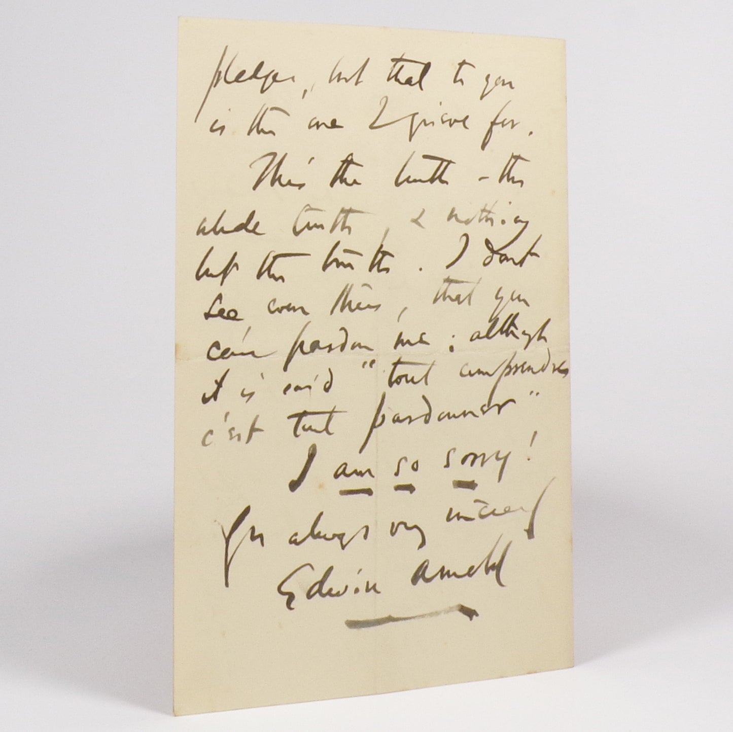 Edwin Arnold - Autograph Letter Signed