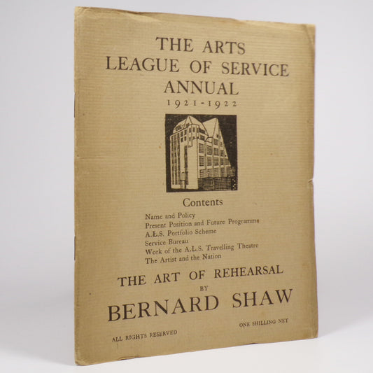 George Bernard Shaw - On The Art of Rehearsal - First Edition