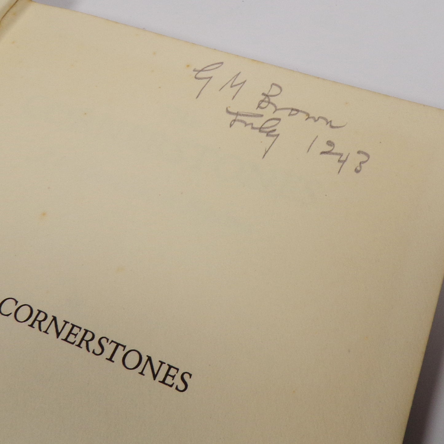 Eric Linklater - The Cornerstones - George Mackay Brown's Copy