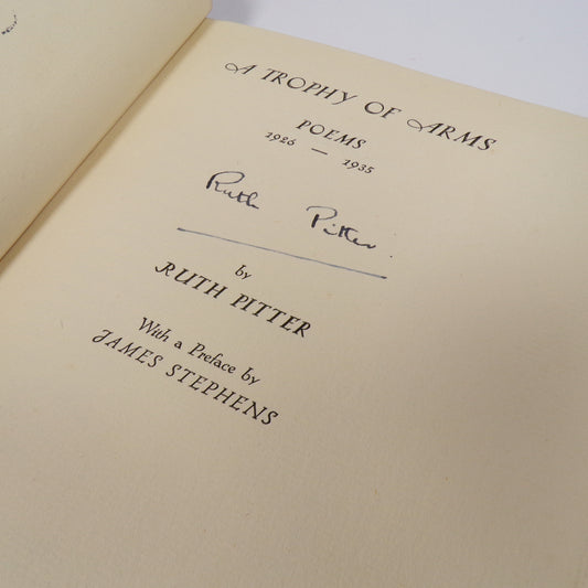 Ruth Pitter - A Trophy of Arms - Signed Copy