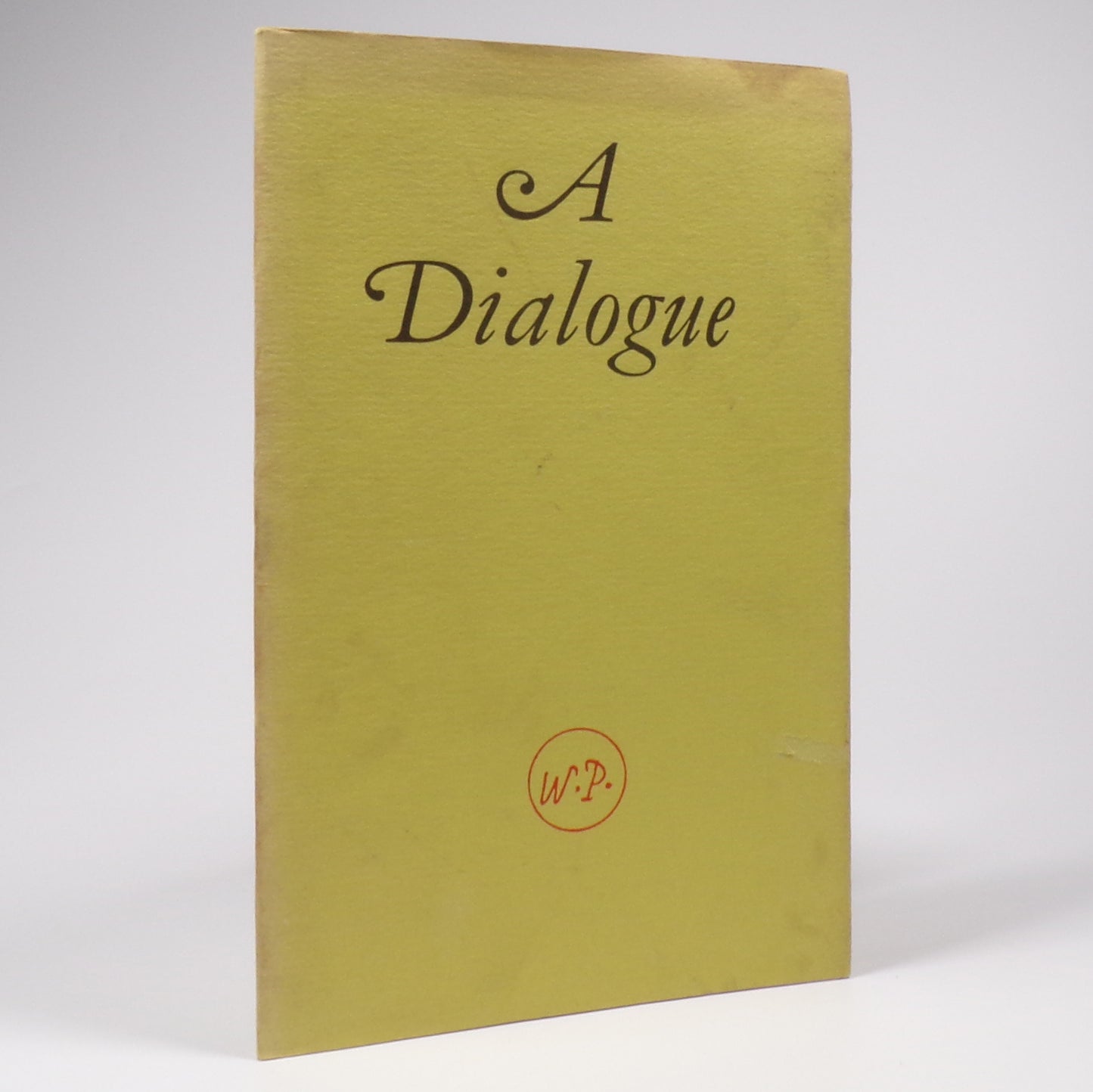 William Plomer - A Dialogue - Limited First Edition