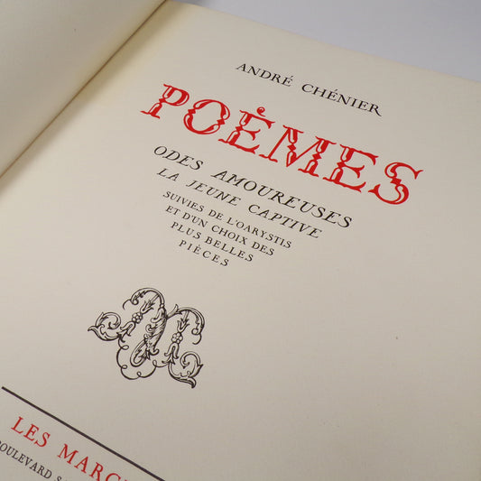 André Chénier - Poèmes - First Edition Thus