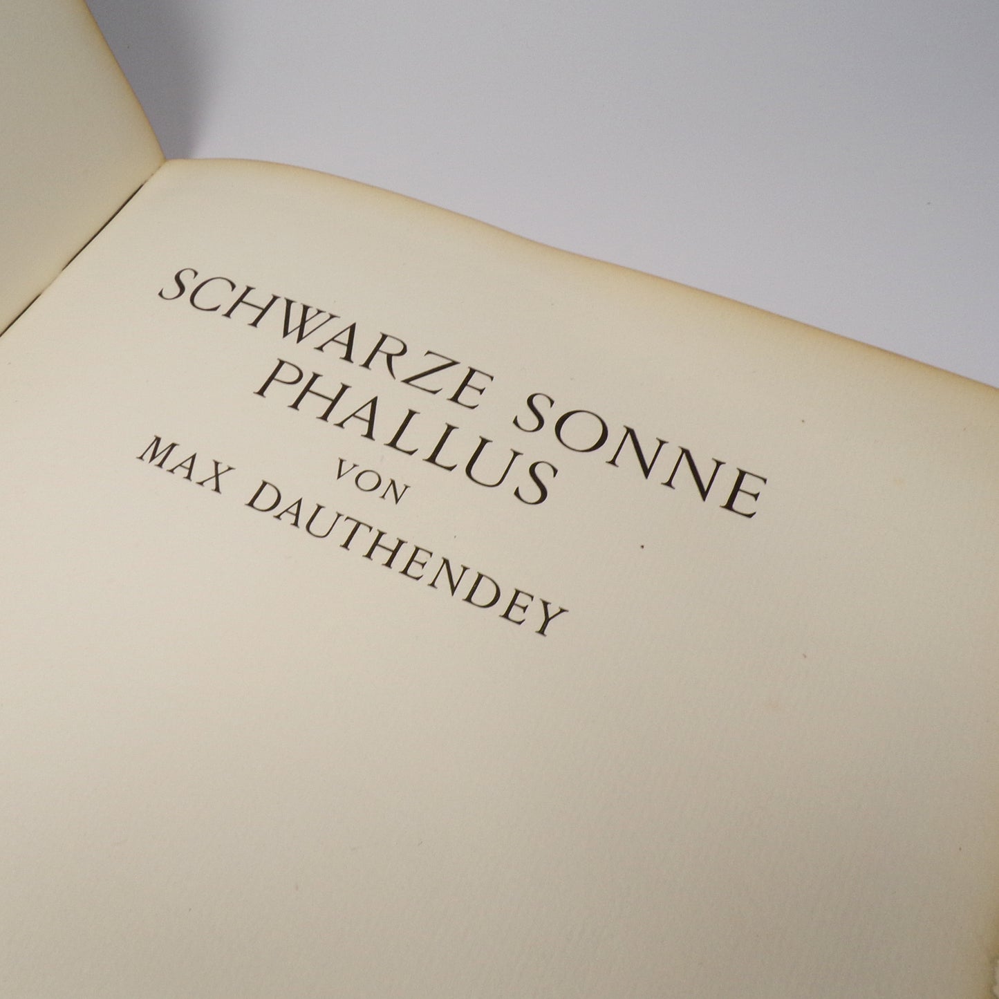 Max Dauthendey - Schwarze Sonne Phallus - Limited First Edition