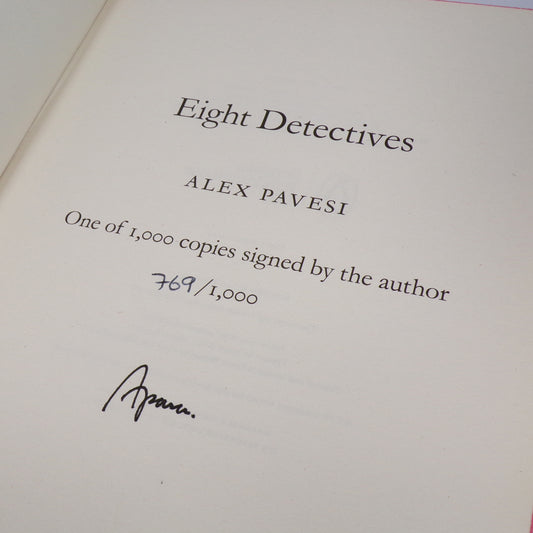 Alex Pavesi - Eight Detectives - Signed Limited First Edition