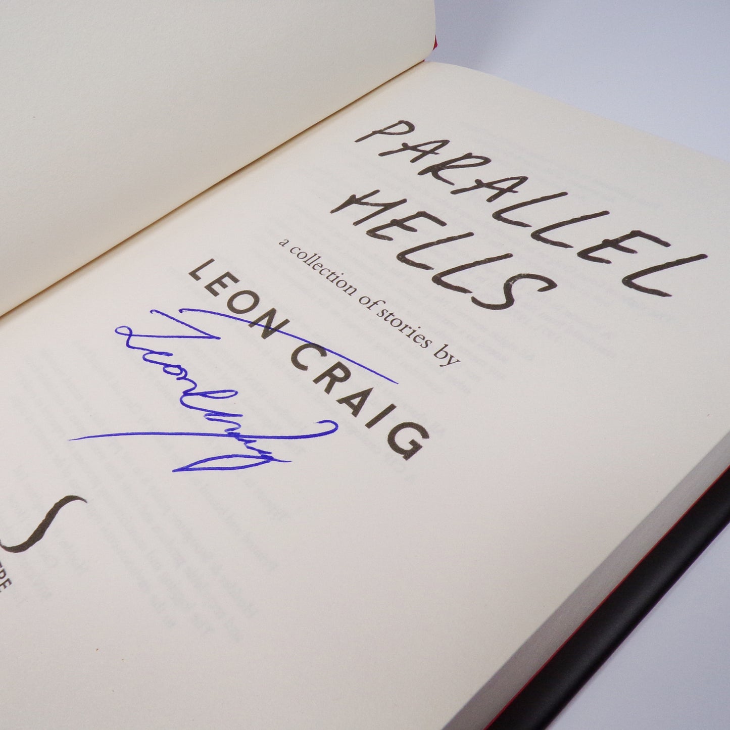 Leon Craig - Parallel Hells - Signed First Edition