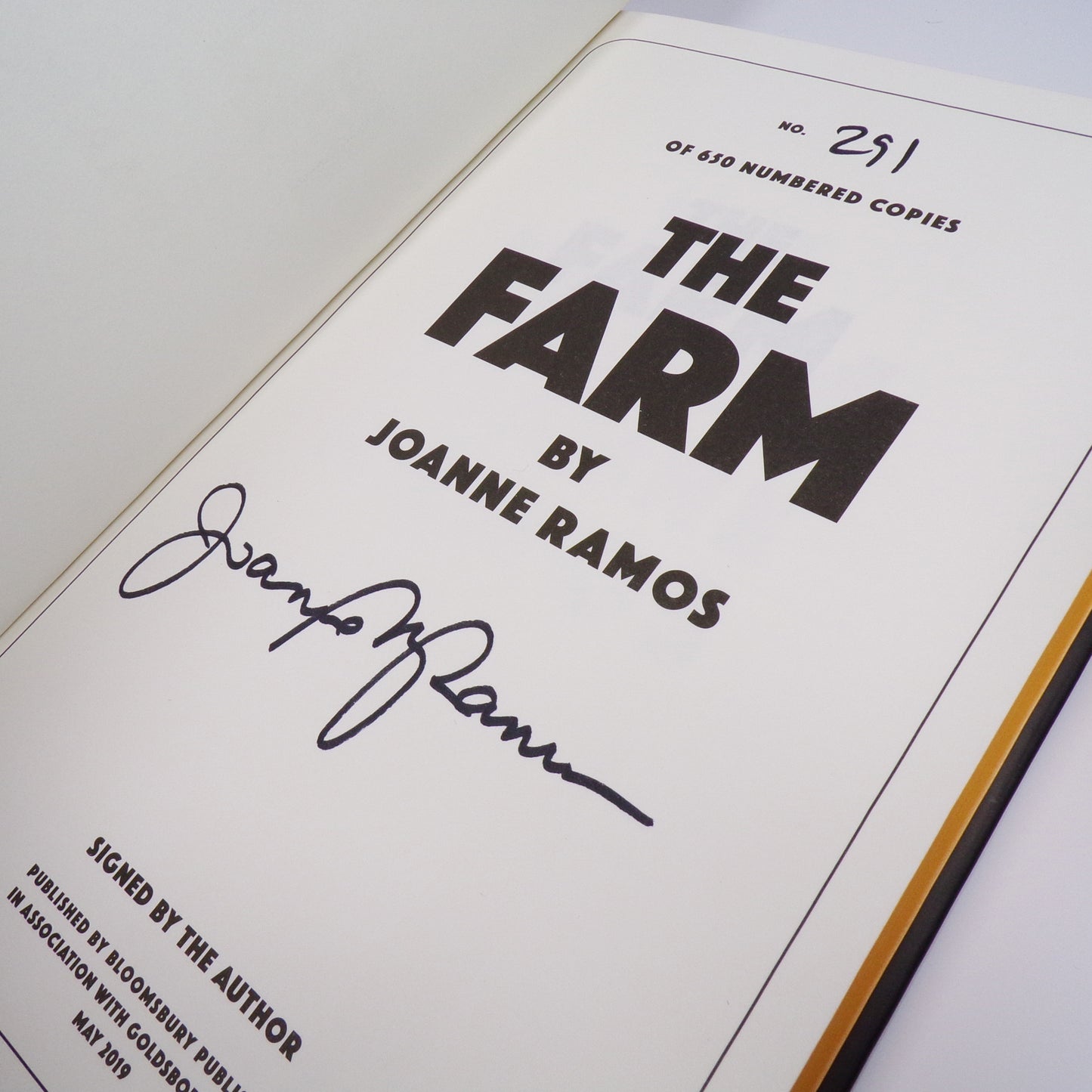 Joanne Ramos - The Farm - Signed Limited First Edition