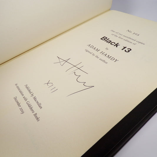 Adam Hamdy - Black 13 - Signed First Edition