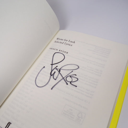 Shaun Ryder - Wrote for Luck - Signed First Edition