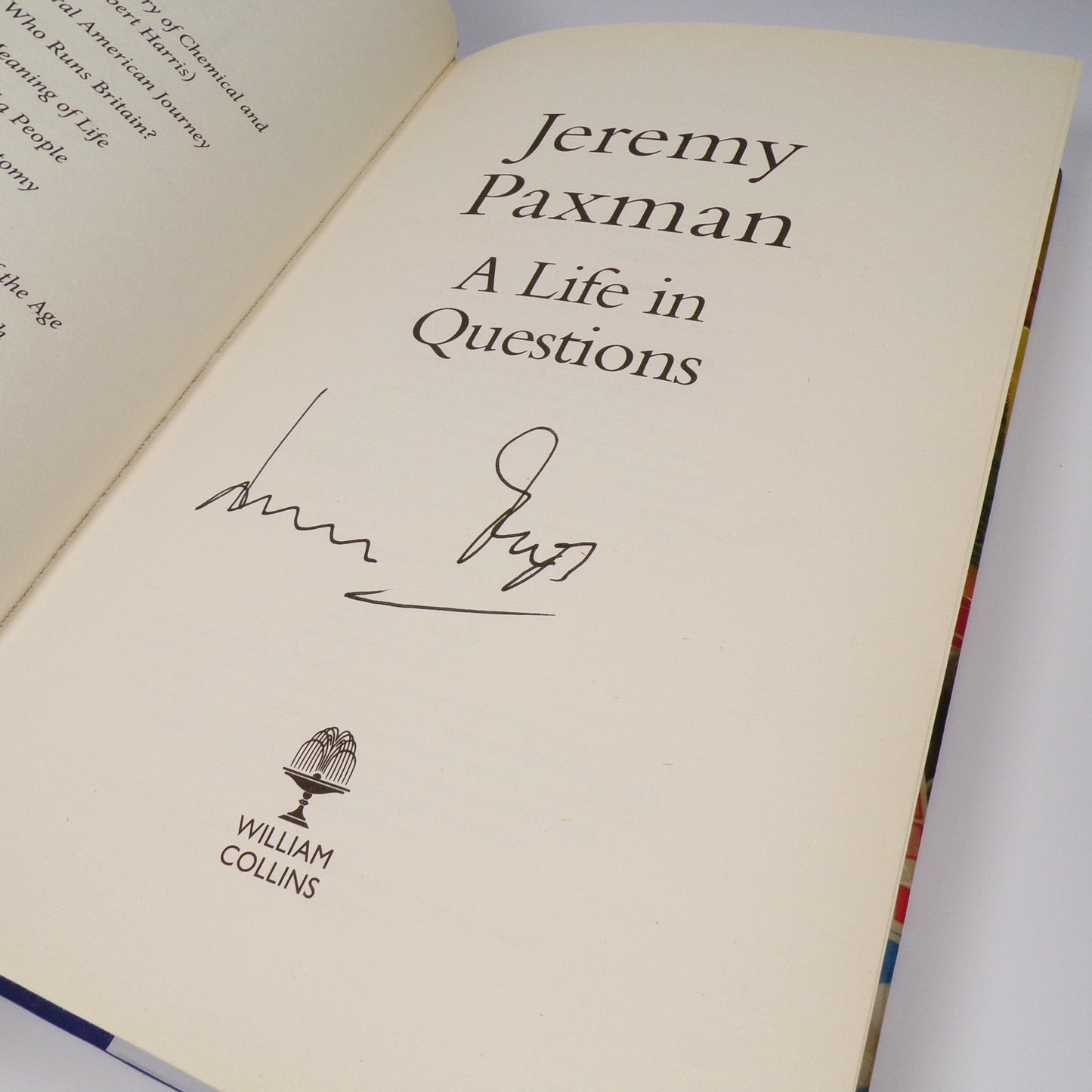 Jeremy Paxman - A Life in Questions - Signed First Edition